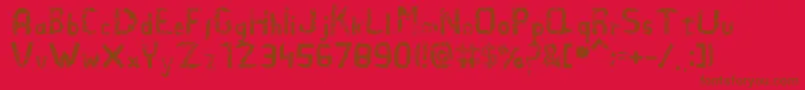 Elefidearena Font – Brown Fonts on Red Background
