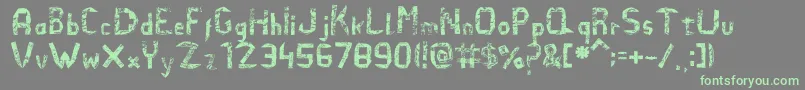 Elefidearena Font – Green Fonts on Gray Background