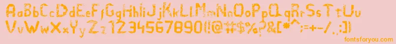 Elefidearena Font – Orange Fonts on Pink Background