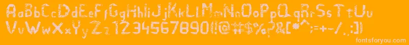 Elefidearena Font – Pink Fonts on Orange Background