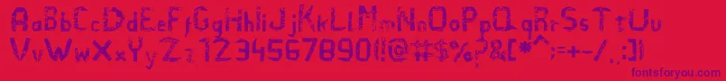 Elefidearena Font – Purple Fonts on Red Background