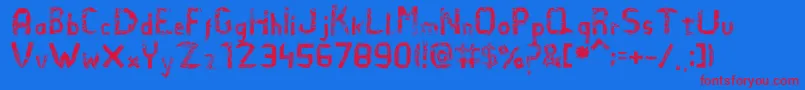 Elefidearena Font – Red Fonts on Blue Background