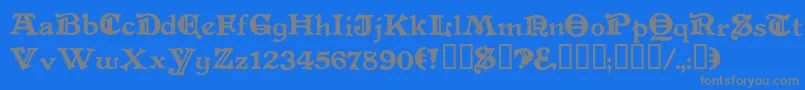 フォントLevefd – 青い背景に灰色の文字