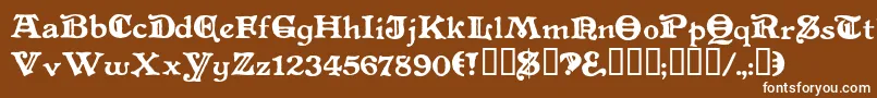 Levefd Font – White Fonts on Brown Background