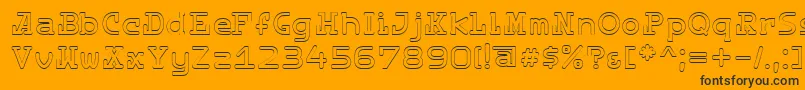 DestinyLight Font – Black Fonts on Orange Background