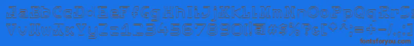 DestinyLight Font – Brown Fonts on Blue Background