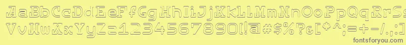 DestinyLight Font – Gray Fonts on Yellow Background