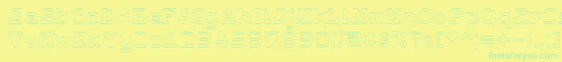 DestinyLight Font – Green Fonts on Yellow Background