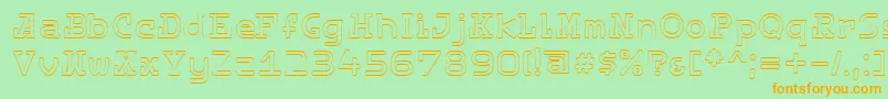 DestinyLight Font – Orange Fonts on Green Background