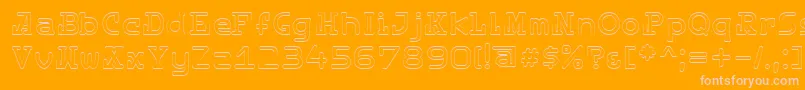 DestinyLight Font – Pink Fonts on Orange Background