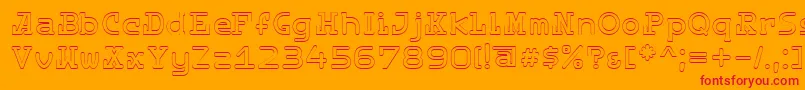 DestinyLight Font – Red Fonts on Orange Background