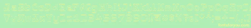 DestinyLight Font – Yellow Fonts on Green Background