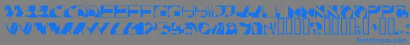 Kahunacapsssk Font – Blue Fonts on Gray Background