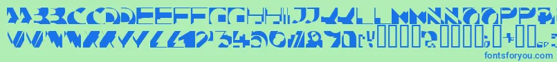 Kahunacapsssk Font – Blue Fonts on Green Background