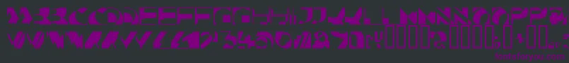 Шрифт Kahunacapsssk – фиолетовые шрифты на чёрном фоне