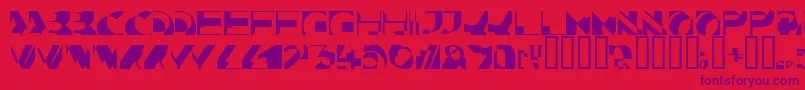 Kahunacapsssk Font – Purple Fonts on Red Background