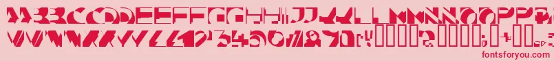 Kahunacapsssk Font – Red Fonts on Pink Background