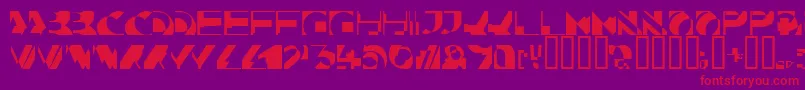 Kahunacapsssk Font – Red Fonts on Purple Background