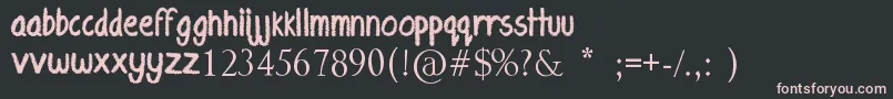 EyelinerTattoo Font – Pink Fonts on Black Background