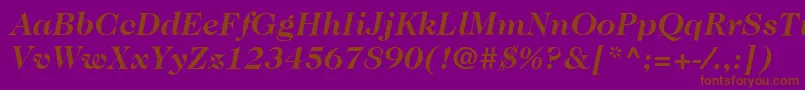 fuente ItcCaslon224LtBoldItalic – Fuentes Marrones Sobre Fondo Morado