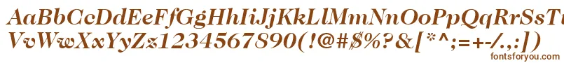 Шрифт ItcCaslon224LtBoldItalic – коричневые шрифты