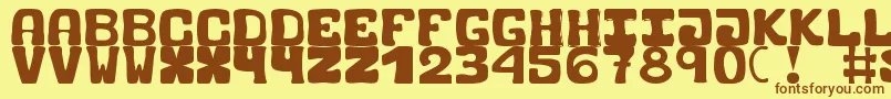 BlackCarrot Font – Brown Fonts on Yellow Background