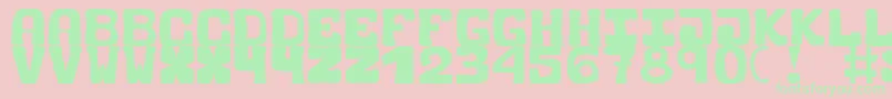 BlackCarrot Font – Green Fonts on Pink Background