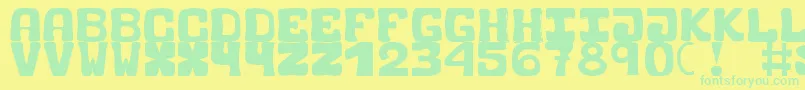 BlackCarrot Font – Green Fonts on Yellow Background