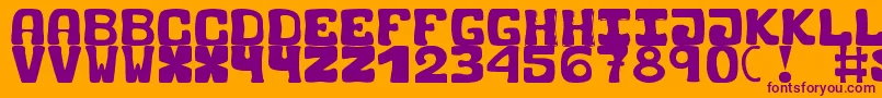 BlackCarrot Font – Purple Fonts on Orange Background