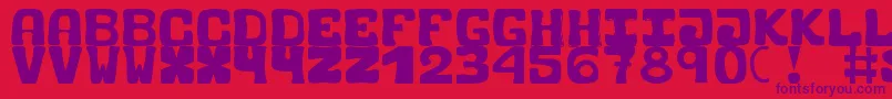 BlackCarrot Font – Purple Fonts on Red Background