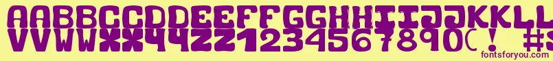 BlackCarrot Font – Purple Fonts on Yellow Background