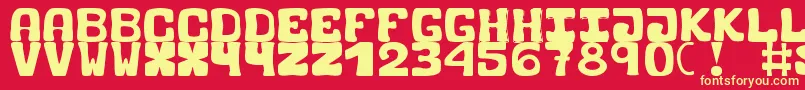 BlackCarrot Font – Yellow Fonts on Red Background