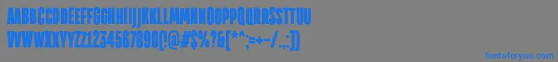 フォントTtdirectorsdemoblRegular – 灰色の背景に青い文字
