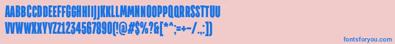 TtdirectorsdemoblRegular-fontti – siniset fontit vaaleanpunaisella taustalla