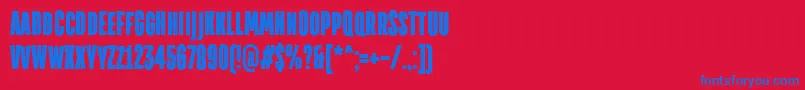 TtdirectorsdemoblRegular Font – Blue Fonts on Red Background
