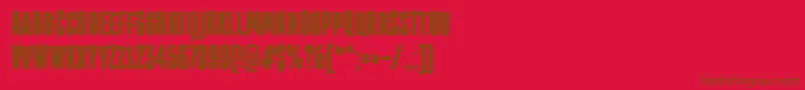 TtdirectorsdemoblRegular-Schriftart – Braune Schriften auf rotem Hintergrund