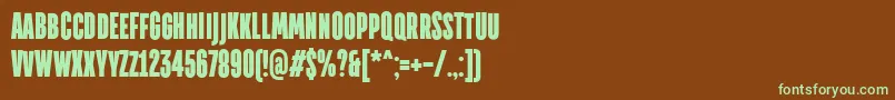 TtdirectorsdemoblRegular Font – Green Fonts on Brown Background