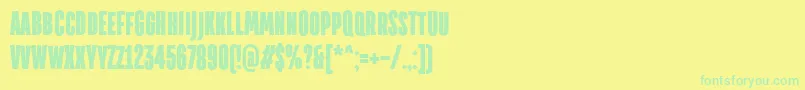 TtdirectorsdemoblRegular-Schriftart – Grüne Schriften auf gelbem Hintergrund