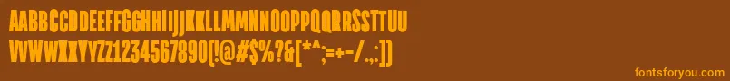 TtdirectorsdemoblRegular Font – Orange Fonts on Brown Background