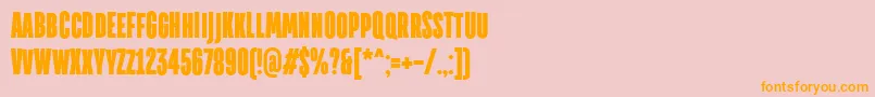 TtdirectorsdemoblRegular-fontti – oranssit fontit vaaleanpunaisella taustalla