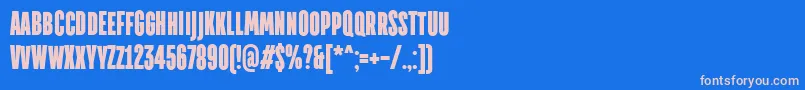 Шрифт TtdirectorsdemoblRegular – розовые шрифты на синем фоне