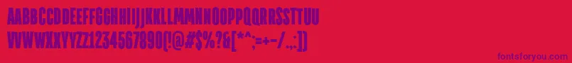 TtdirectorsdemoblRegular-fontti – violetit fontit punaisella taustalla