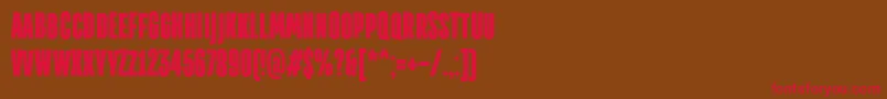 TtdirectorsdemoblRegular Font – Red Fonts on Brown Background