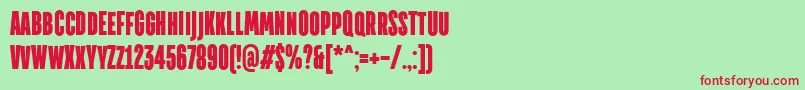TtdirectorsdemoblRegular Font – Red Fonts on Green Background