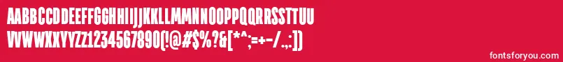 TtdirectorsdemoblRegular Font – White Fonts on Red Background
