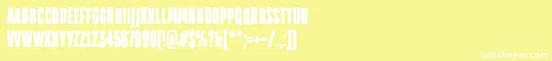 TtdirectorsdemoblRegular Font – White Fonts on Yellow Background