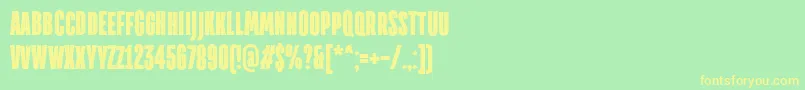 TtdirectorsdemoblRegular-Schriftart – Gelbe Schriften auf grünem Hintergrund