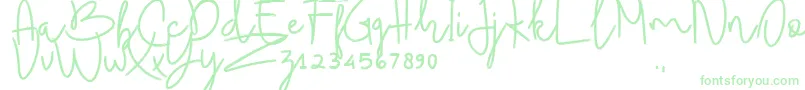 Шрифт BudhayantiScript – зелёные шрифты на белом фоне