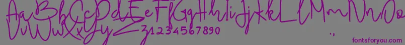 BudhayantiScript Font – Purple Fonts on Gray Background