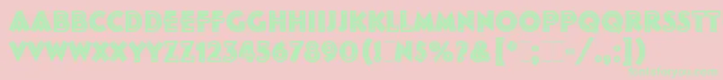 FolliesLetPlain Font – Green Fonts on Pink Background